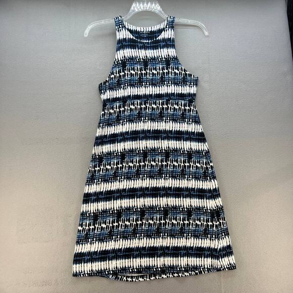 Athleta Swing Dress Shabori Tie Dye Women’s Size Small Blue and White - Picture 10 of 10